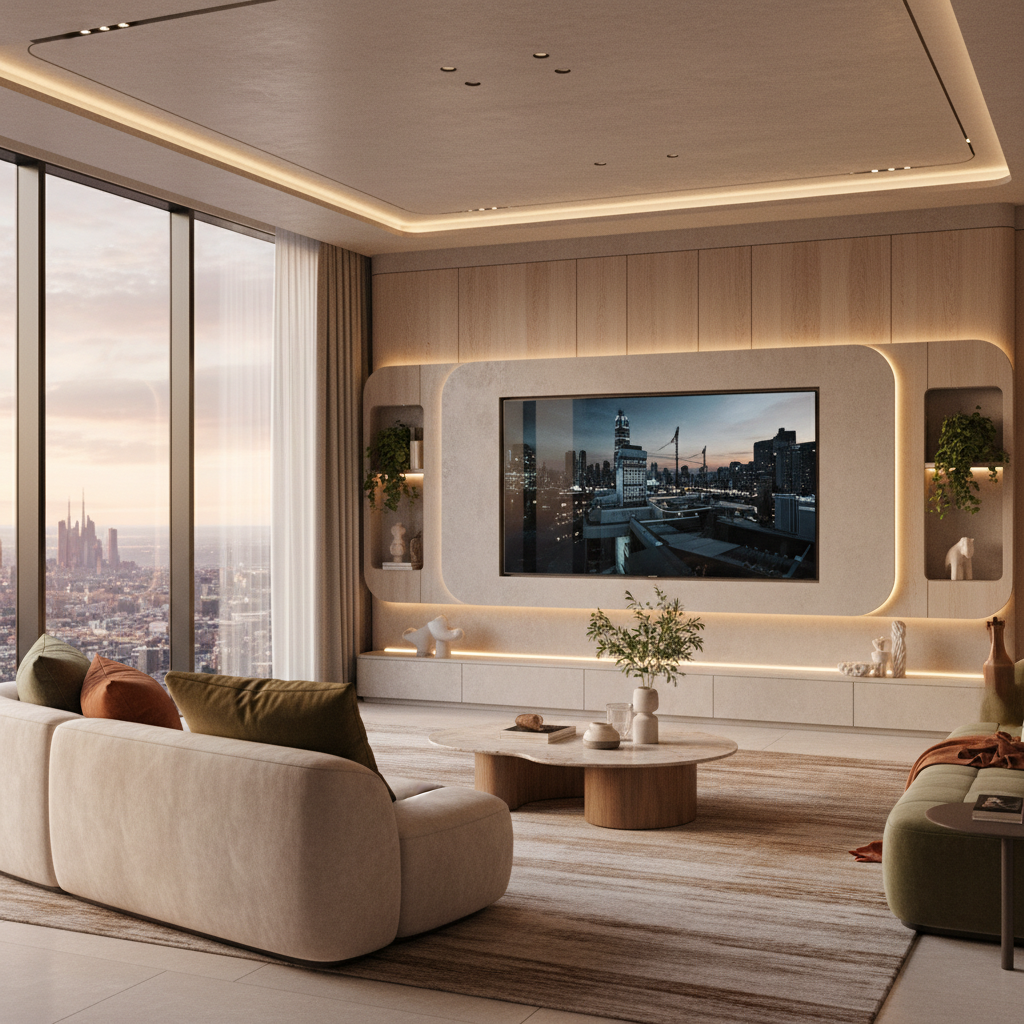 2026客厅怎么装？看电视墙装修效果图大全2026图片高清，高级感拉满